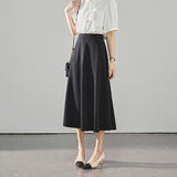 Womens Formal A-Line Mid-Length Skirt