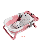 Baignoire pliante pour bébé avec capteur de température et tapis