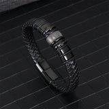 Pulsera de Cuero Trenzado con Cierre Magnético para Hombre - vista 3