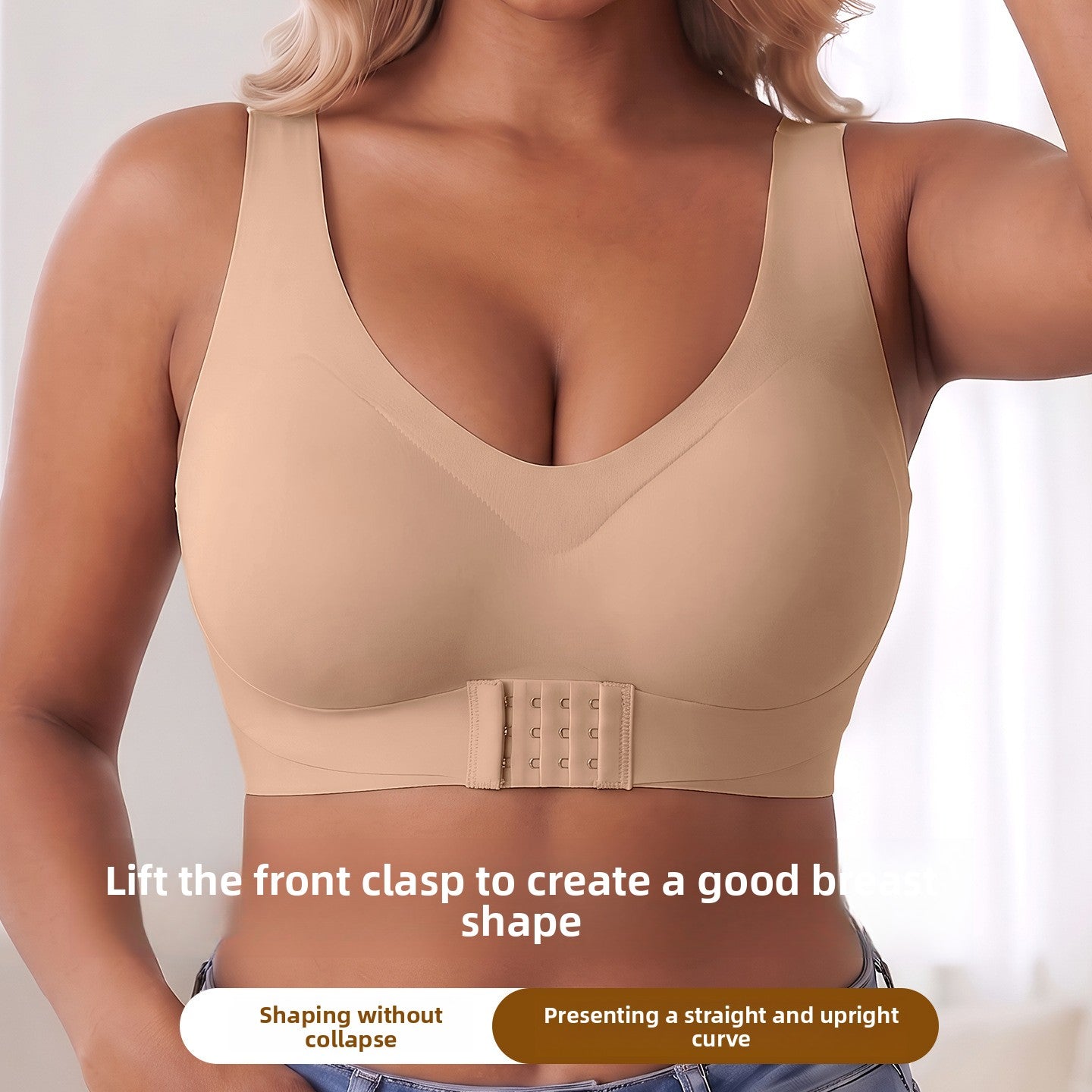 Fixed Cup Sports Bra with Antibacterial Fabric