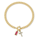 Pulsera Elástica Geométrica con Piedra de Nacimiento - vista 8