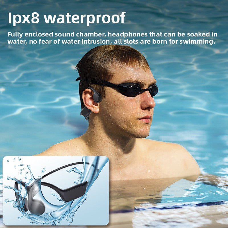 Écouteurs à conduction osseuse IPX8 pour la natation et le sport 32 Go
