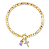 Pulsera Elástica Geométrica con Piedra de Nacimiento - vista 7