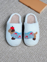 Pantuflas de Felpa con Diseño de Perrito Salchicha - vista 4