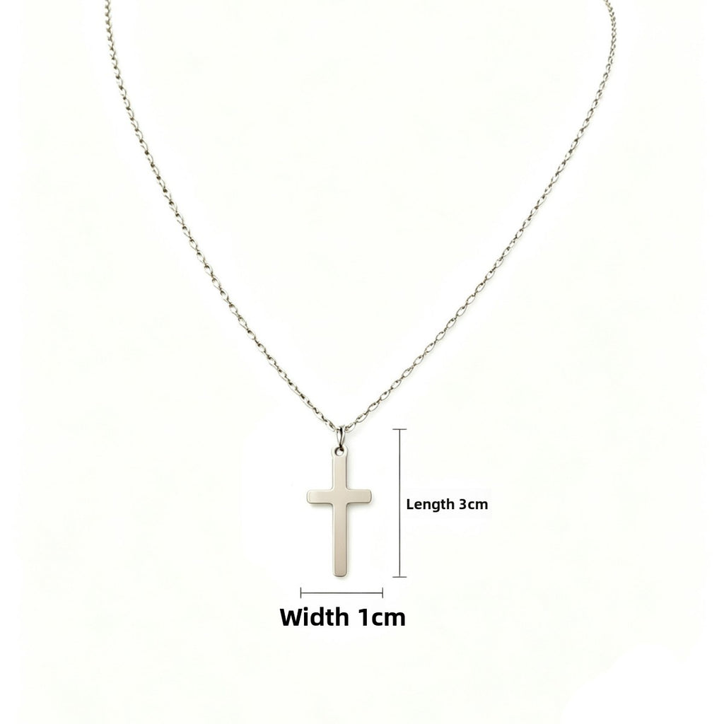 Minimalist Cross Titanium Steel Necklace