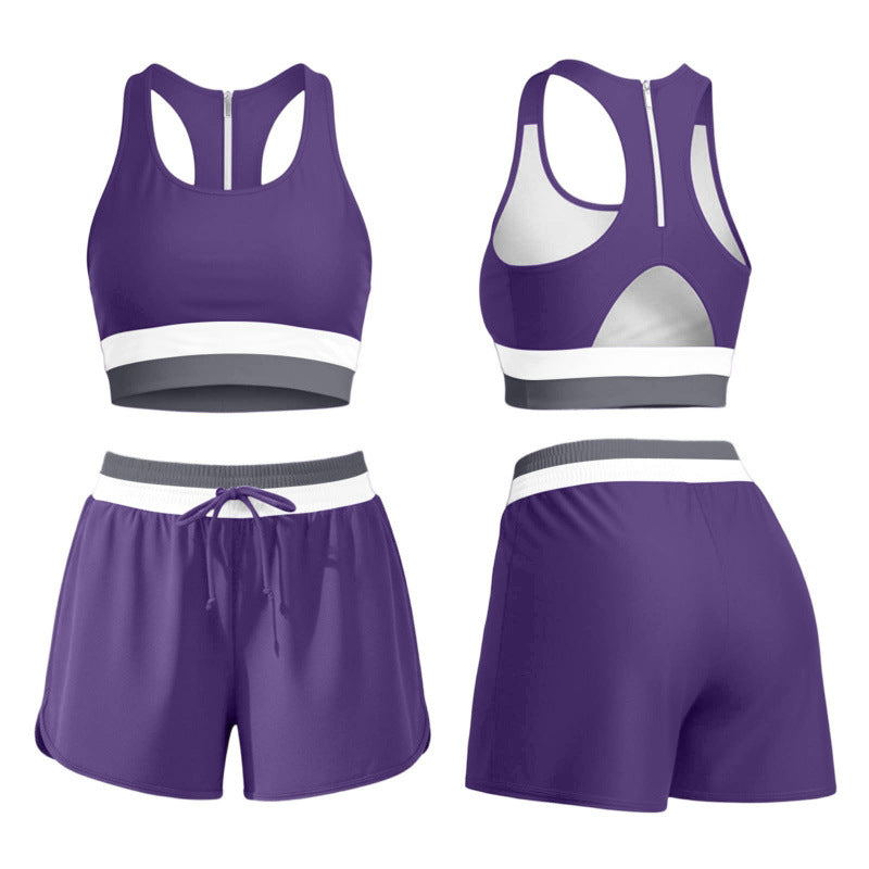 Womens Two-Piece Swimsuit Color Block Sportswear