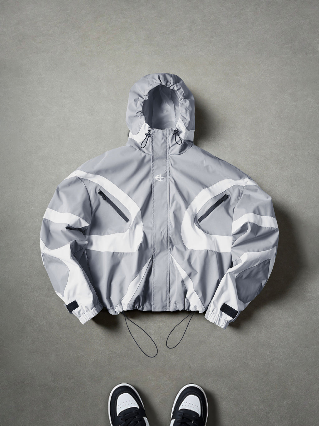 Veste de sport légère pour homme avec capuche et fermeture éclair