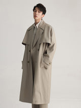 Gabardina Larga Cruzada para Hombre de Estilo Elegante - vista 5