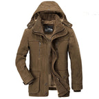 Veste en coton doublée polaire pour homme avec col amovible