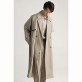 Gabardina Larga Cruzada para Hombre de Estilo Elegante - vista 2
