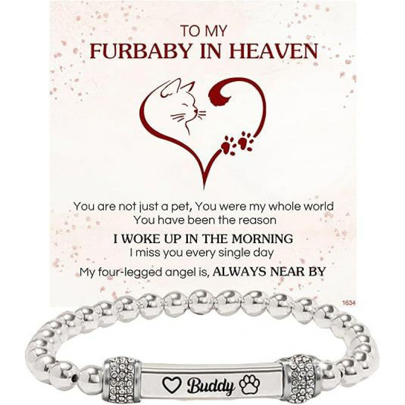 Stainless Steel Engraved Elastic Bracelet