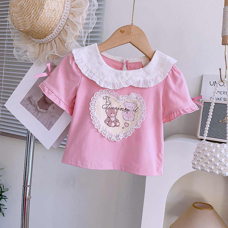 Conjunto de Verano para Niña con Mangas Abullonadas y Falda | Imagen 4 | My Store Plus