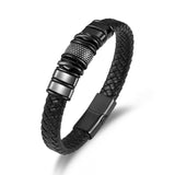 Pulsera de Cuero Trenzado con Cierre Magnético para Hombre - vista 2