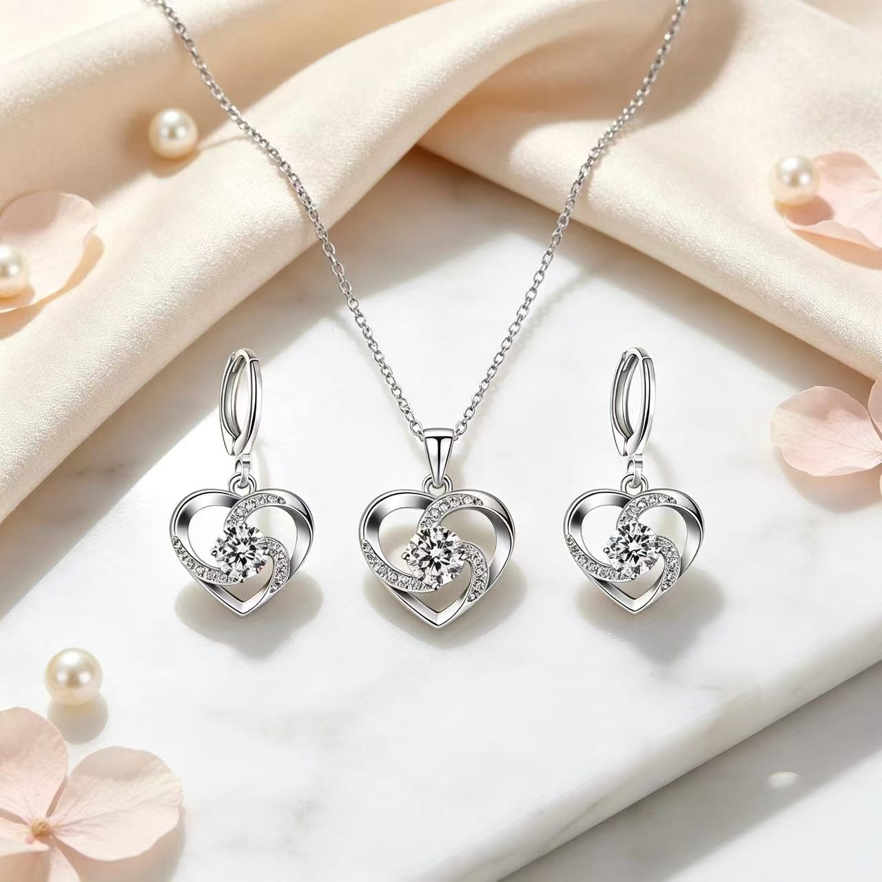 Korean Style Love Heart Pendant Necklace