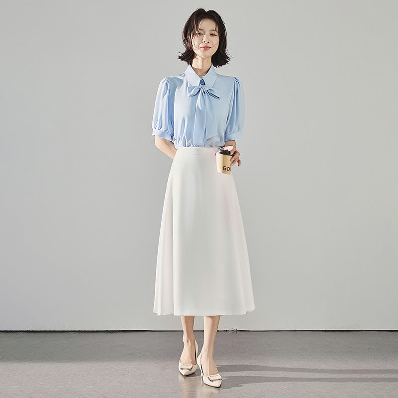 Womens Formal A-Line Mid-Length Skirt