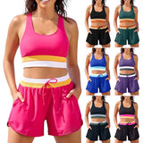 Womens Two-Piece Swimsuit Color Block Sportswear