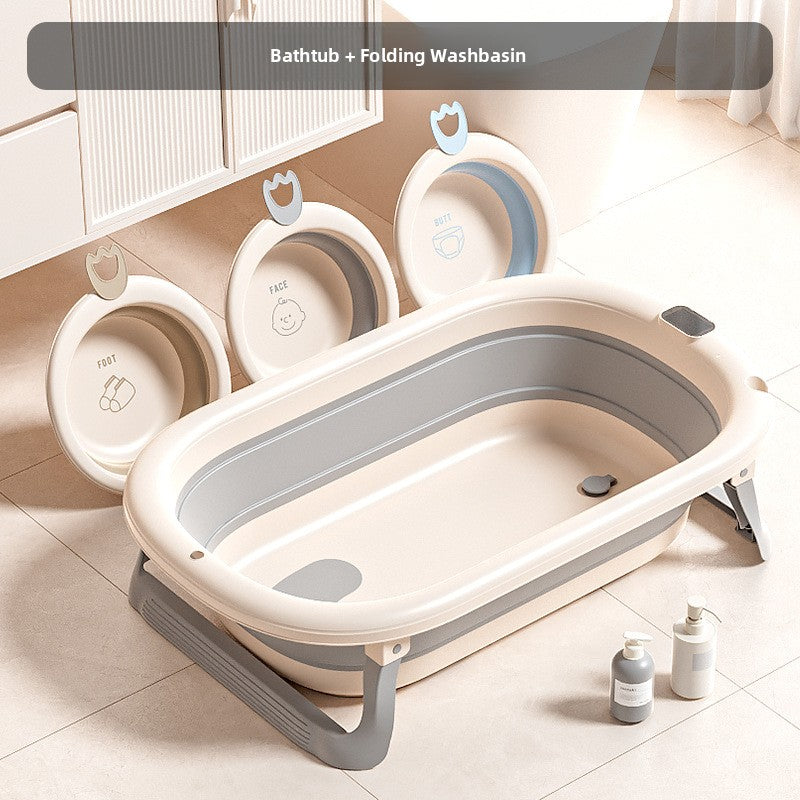 Baignoire Pliable pour Bébé avec Accessoires et Capteur de Température