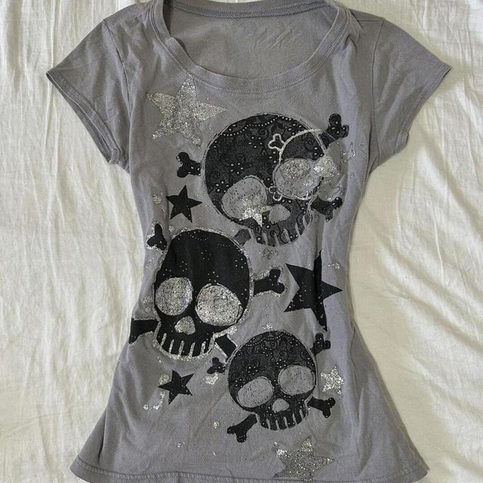 Playera Gris Casual para Mujer