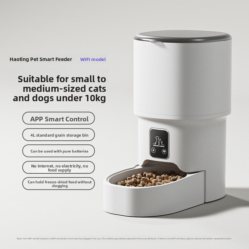 Automatic Pet Feeder with Remote Control and Timed Feeding