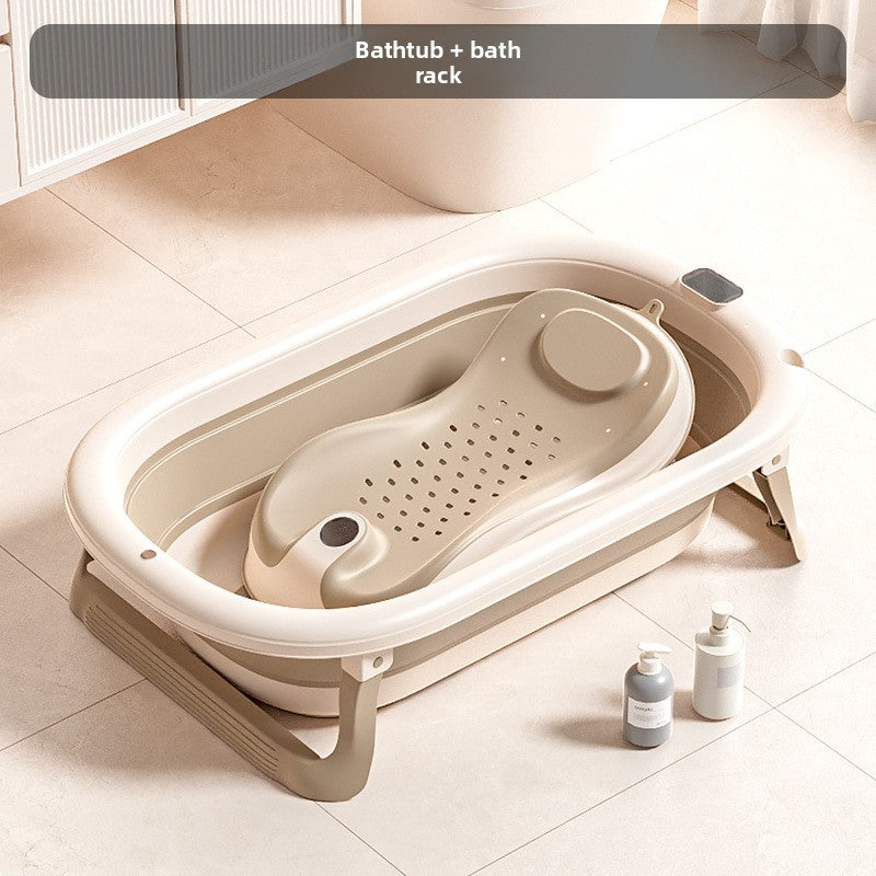 Baignoire Pliable pour Bébé avec Accessoires et Capteur de Température