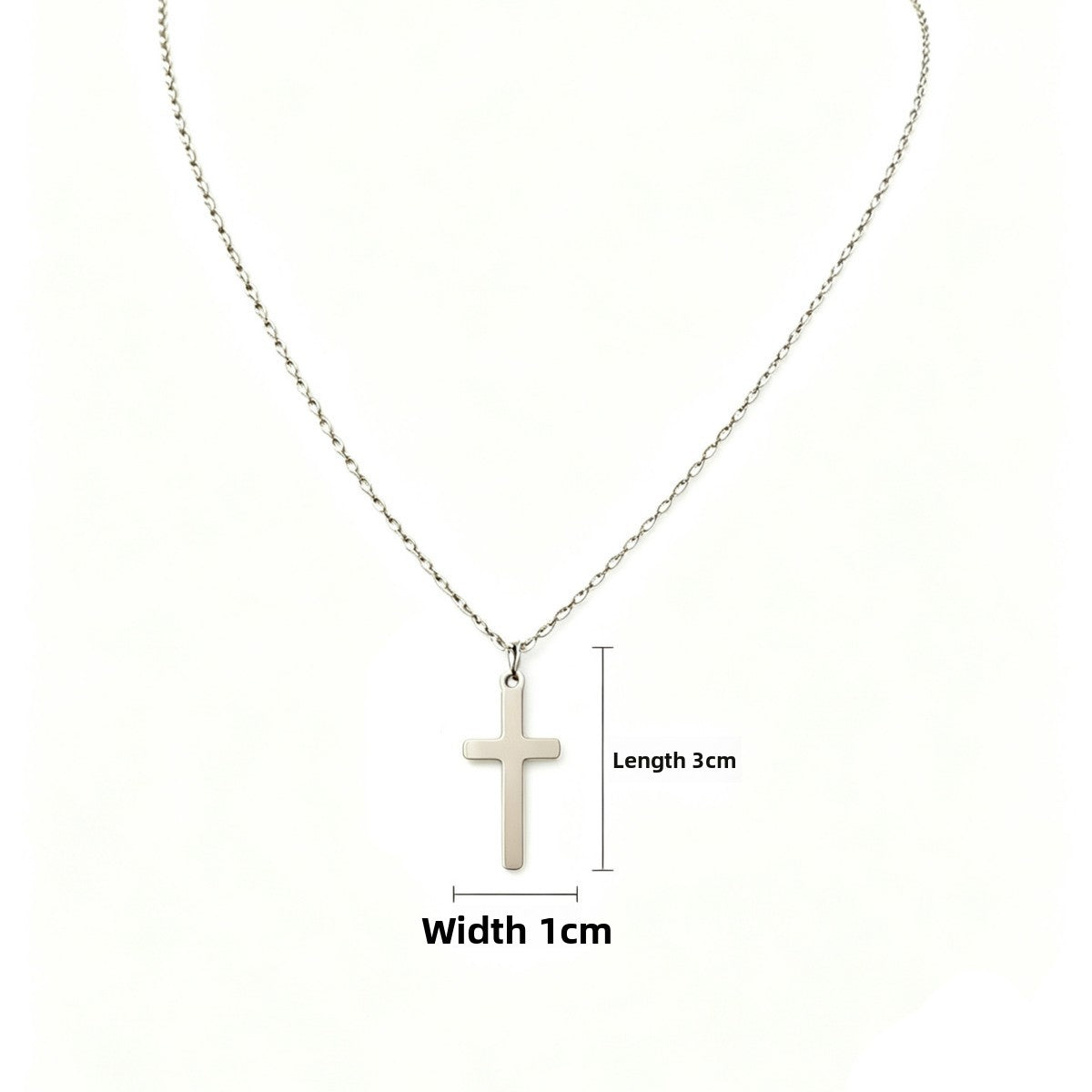 Minimalist Cross Titanium Steel Necklace