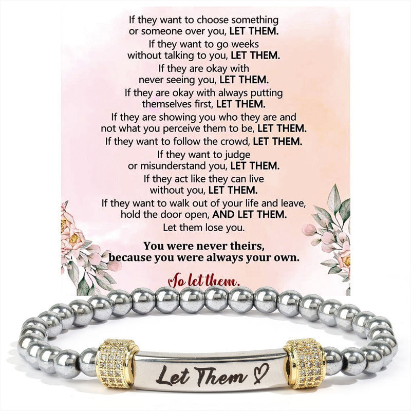 Stainless Steel Engraved Elastic Bracelet