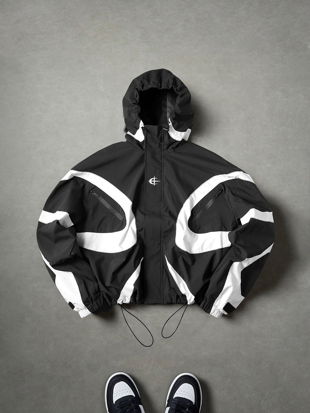 Veste de sport légère pour homme avec capuche et fermeture éclair