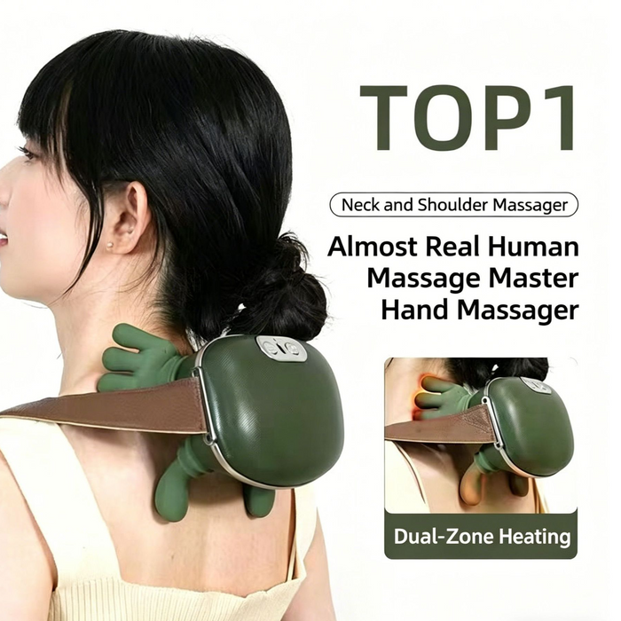 Four-Finger Neck Massager with Heat Therapy