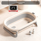 Baignoire Pliable pour Bébé avec Accessoires et Capteur de Température