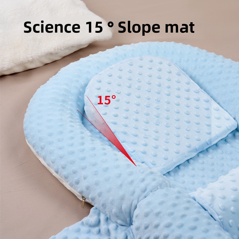 Lit portable anti-reflux pour bébé avec support inclinable