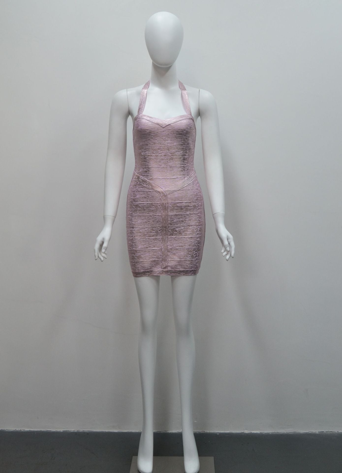 Halter Neck Bandage Mini Dress