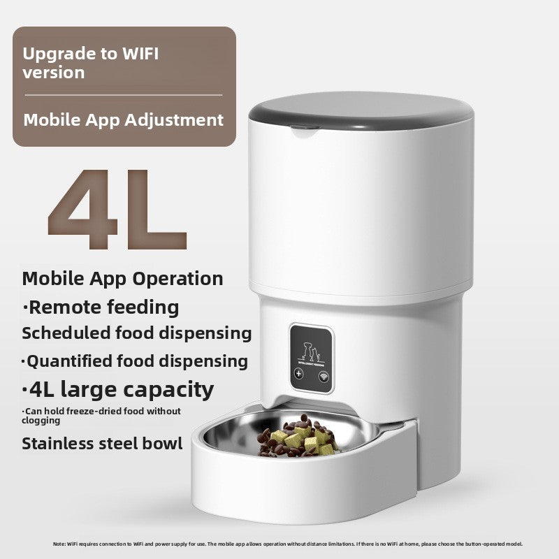 Automatic Pet Feeder with Remote Control and Timed Feeding