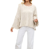 Womens Round Neck Knit Sweater