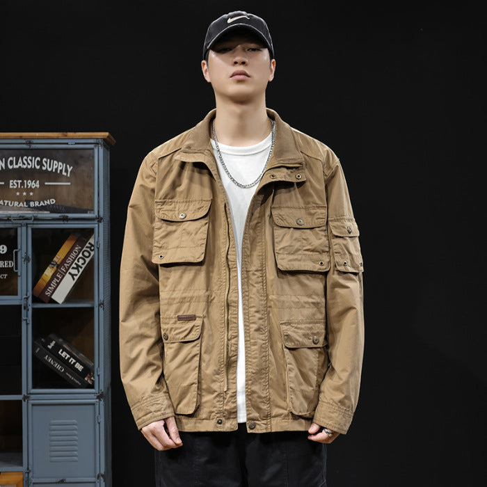 Veste de travail rétro pour homme, épaisse et coupe-vent