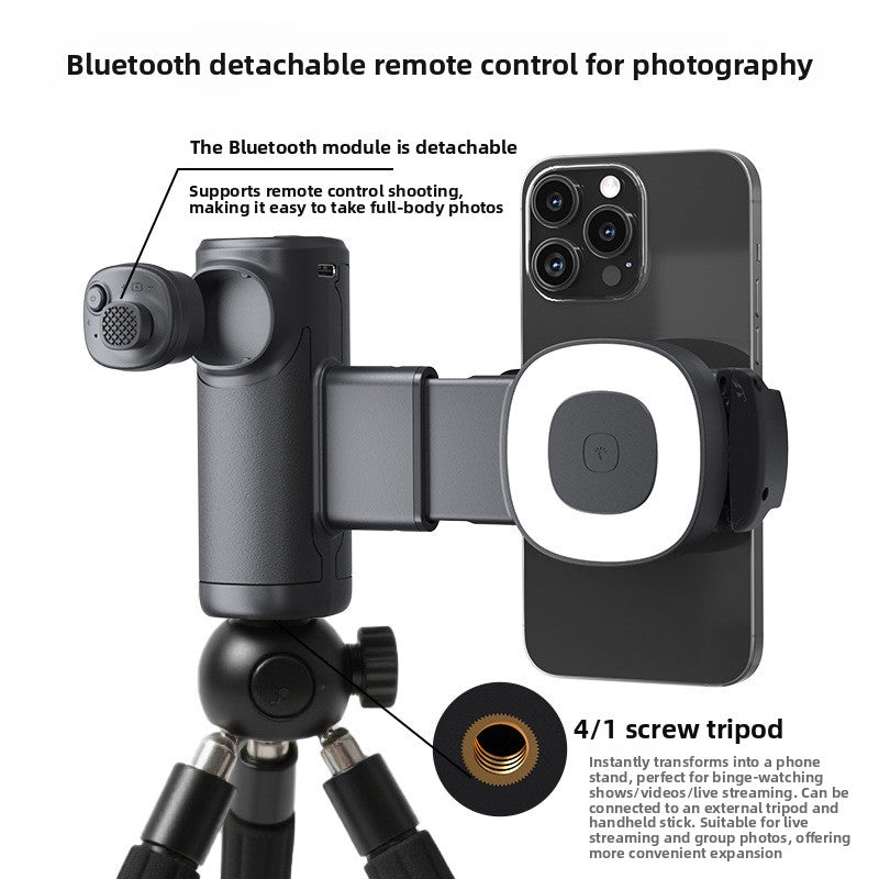 Bluetooth Phone Grip with Fill Light and Focus Control
