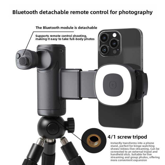 Bluetooth Phone Grip with Fill Light and Focus Control