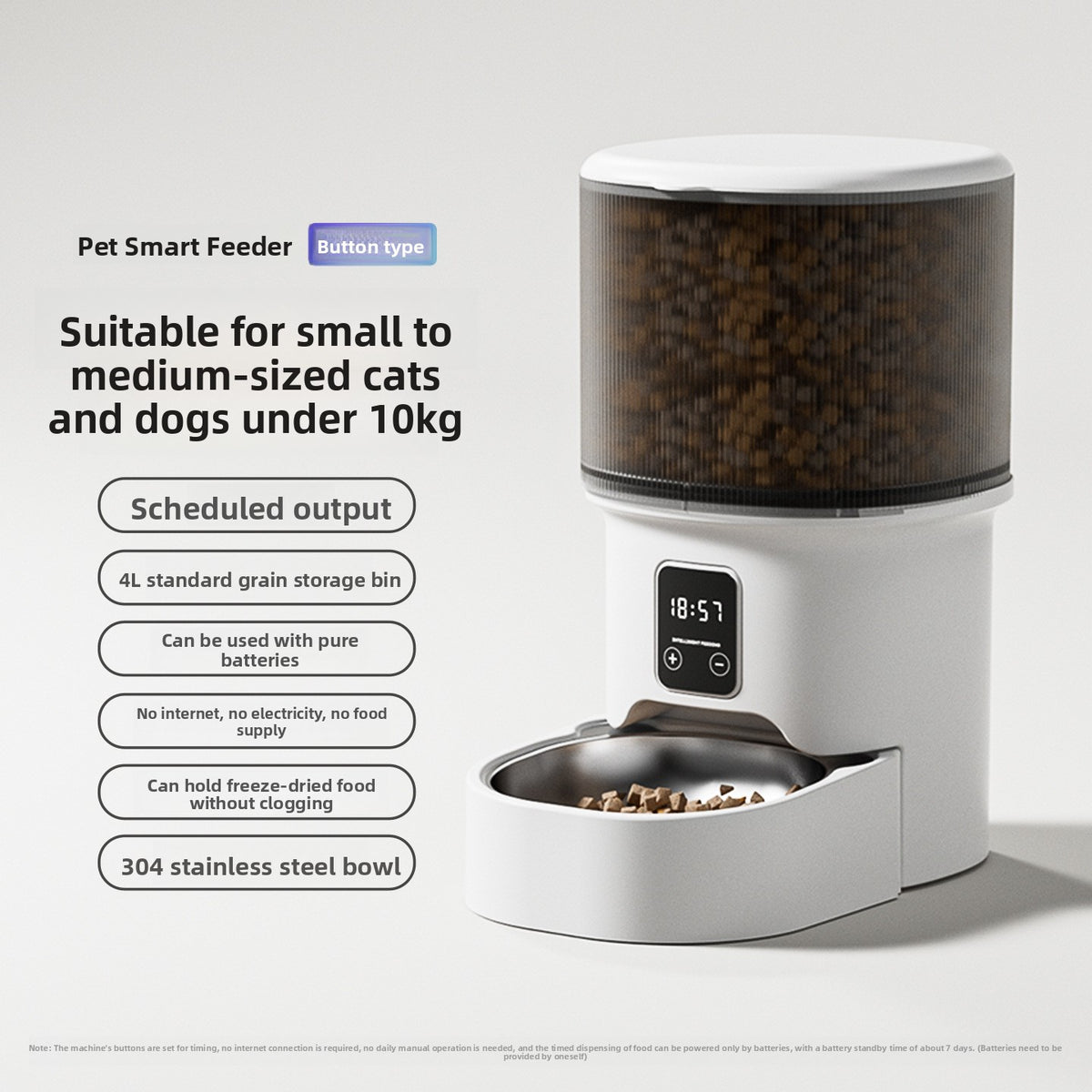 Automatic Pet Feeder with Remote Control and Timed Feeding