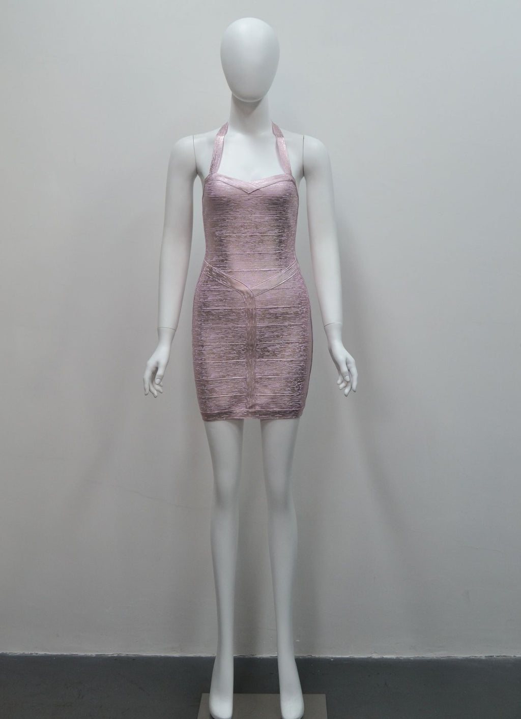 Halter Neck Bandage Mini Dress