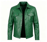 Chaqueta de Cuero Sintético con Solapa para Hombre - vista 4