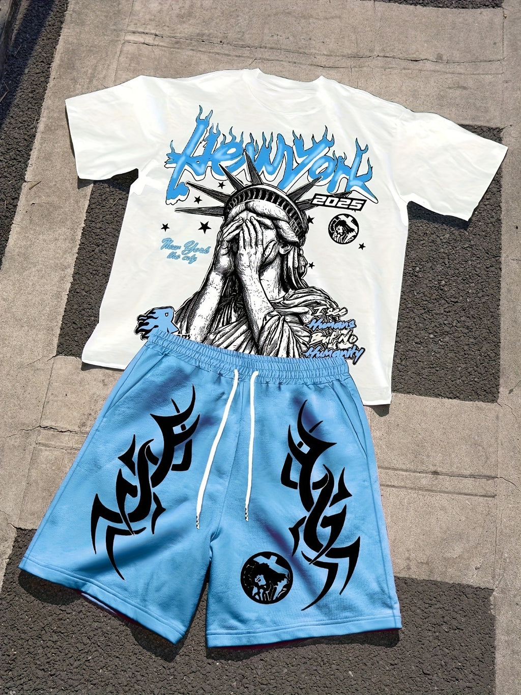 Ensemble Homme 2 Pièces T-shirt et Short Imprimé 3D