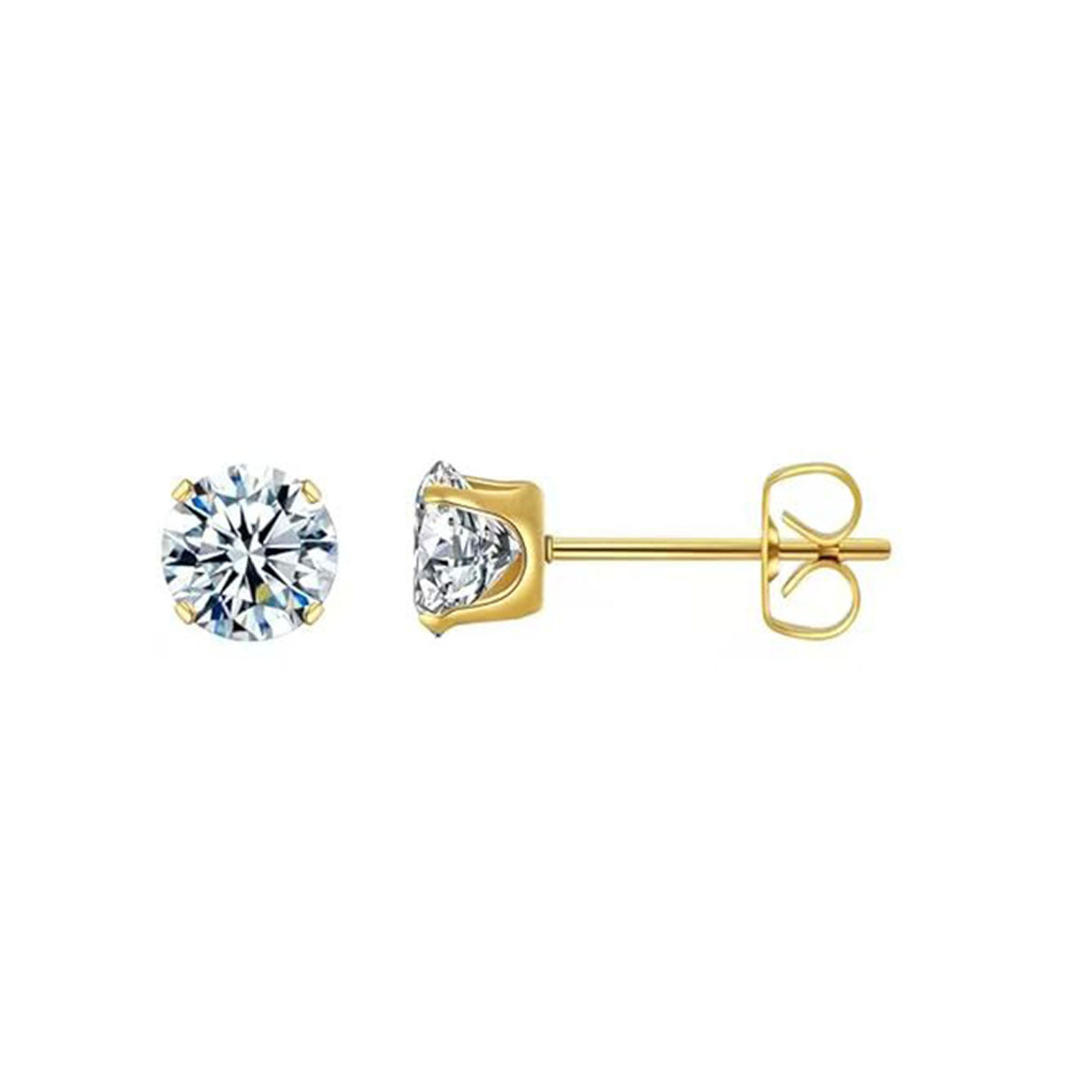 Aretes de Circonia con Engaste de Cuatro Garras - vista 9