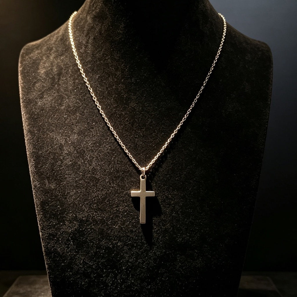Minimalist Cross Titanium Steel Necklace
