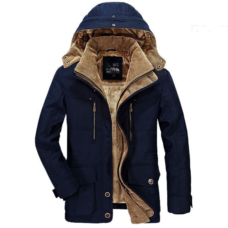 Veste en coton doublée polaire pour homme avec col amovible