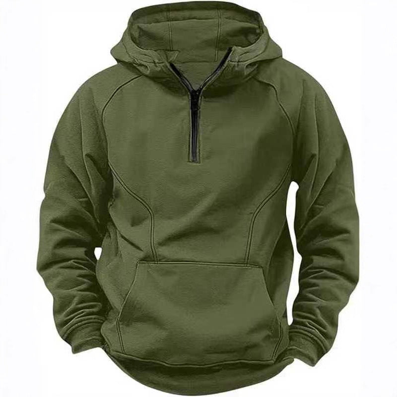 Veste zippée à capuche rétro pour homme