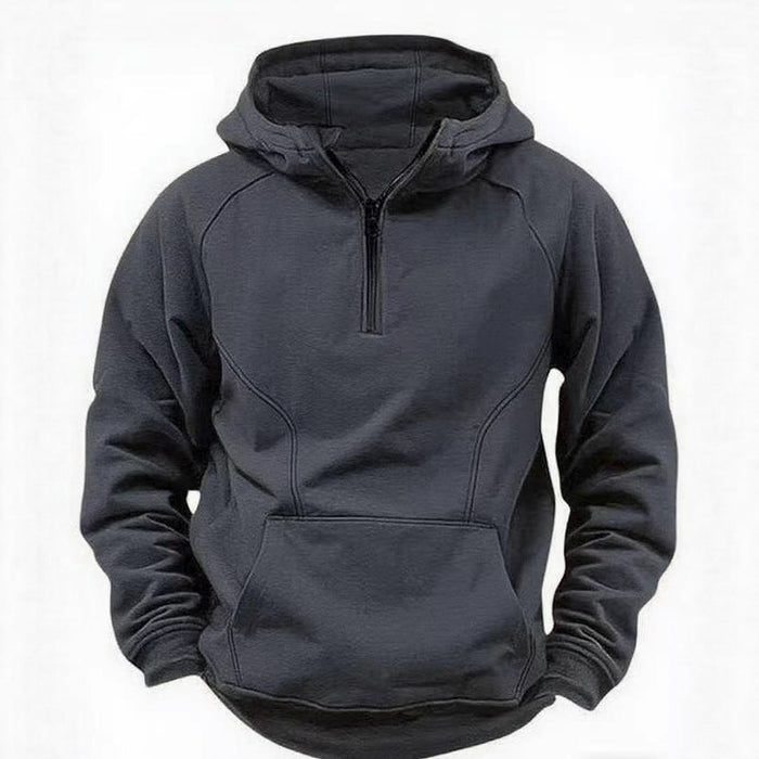 Chaqueta Retro con Capucha y Cierre para Hombre