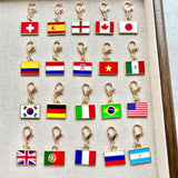 Llavero de Bandera Esmaltada para Viaje y Colección