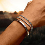Set de Pulseras Geométricas de Acero Inoxidable - vista 4
