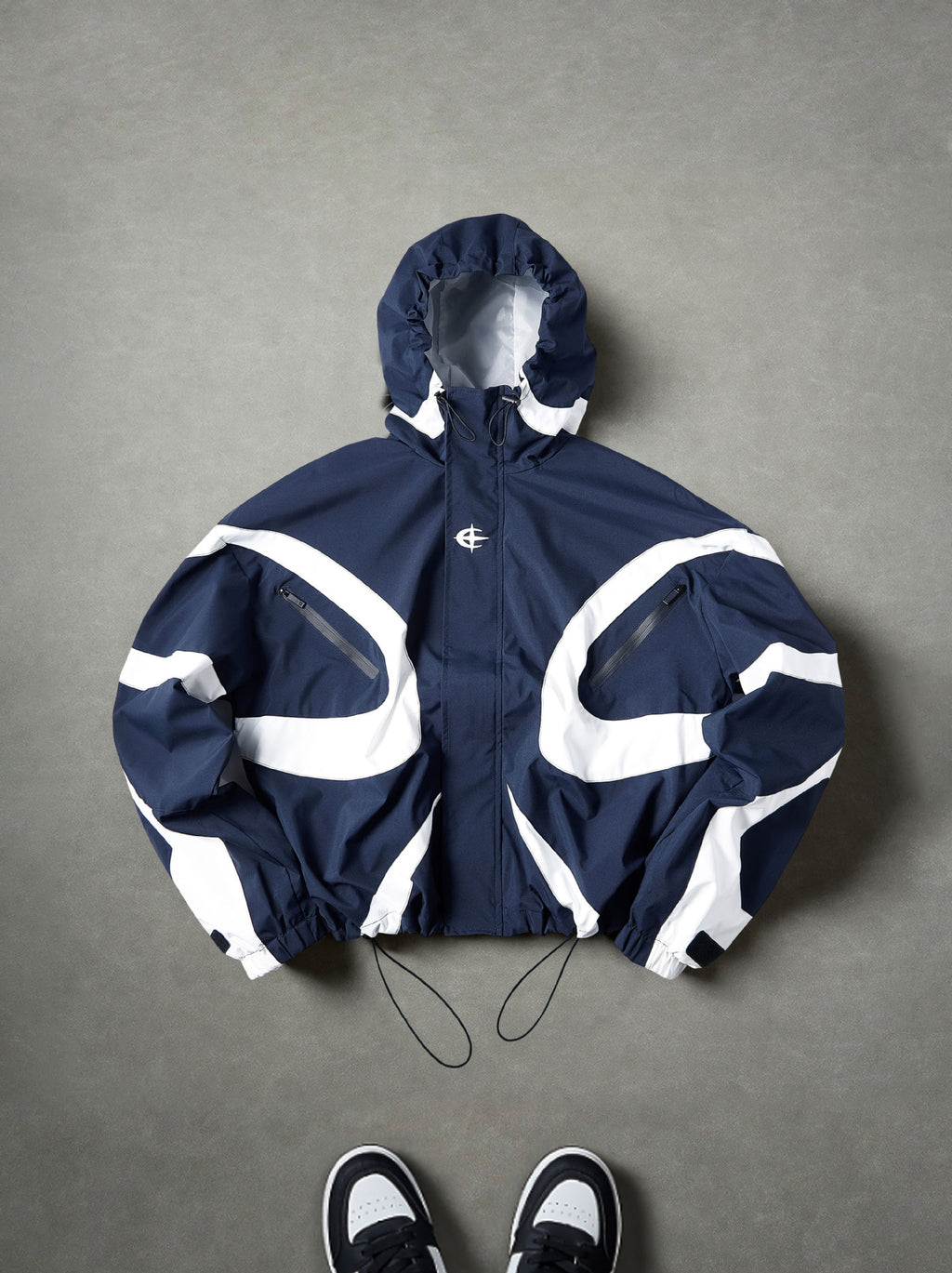 Veste de sport légère pour homme avec capuche et fermeture éclair