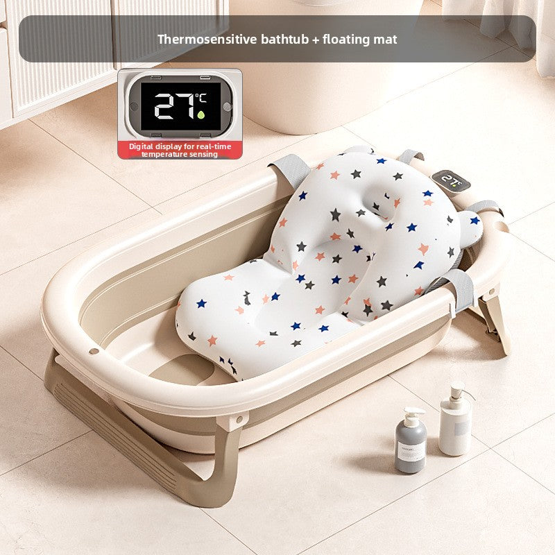 Baignoire Pliable pour Bébé avec Accessoires et Capteur de Température