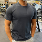 T-shirt Muscle Fit en coton pour homme Tailles S à 5XL